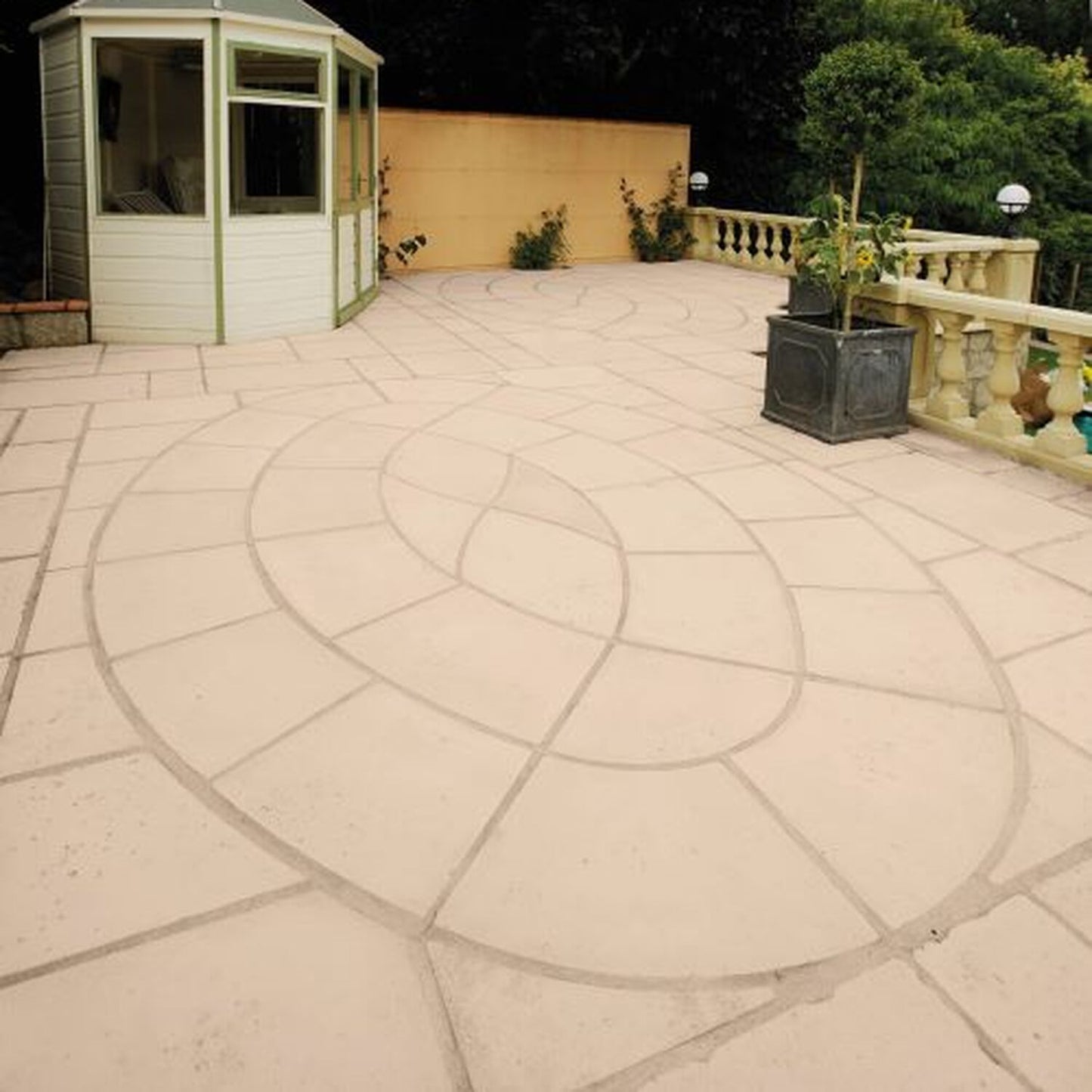 Baroque Oval Corner Infill Kit Limestone