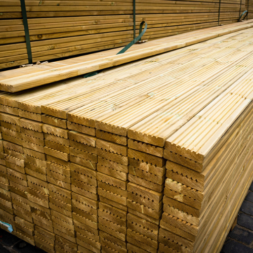 32x125 Treated Decking Board - 20 Pack