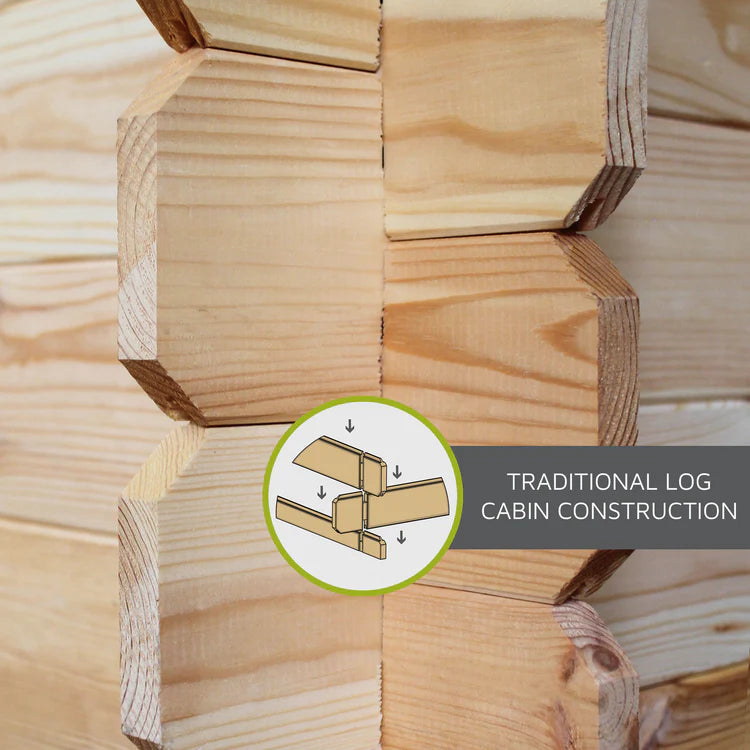 3.3m x 3m Log Cabin - 19mm