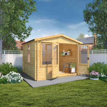 3.3m x 3m Log Cabin - 19mm